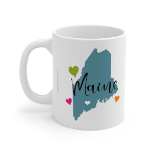 Maine Mug, Maine Lover Gift, Maine Coffee Mug, Maine Gifts