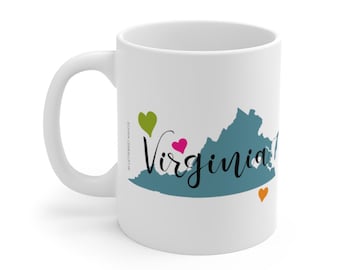 Virginia Mug, Virginia Lover Gift, Virginia Coffee Mug