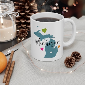 Michigan Mug, Michigan Lover Gift, Michigan Coffee Mug, Michigan Gifts