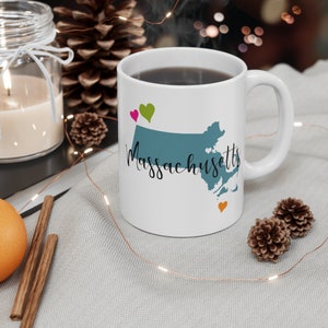 Massachusetts Coffee Mug, Coffee Cup Gift, Massachusetts Lover Gift, Massachusetts Coffee Cup, Massachusetts Gifts