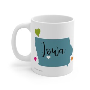 Iowa Mug, Iowa Lover Gift, Iowa Coffee Mug, Mug, Iowa, State Mug, Iowa State Mug, Iowa Gifts, Iowa State Gifts, Gift Mugs