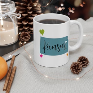 Kansas Coffee Mug, Coffee Cup Gift, Kansas Lover Gift, Kansas Coffee Cup, Kansas Gifts