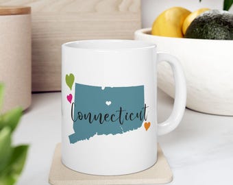 Connecticut Mug, Connecticut Lover Gift, Connecticut Coffee Mug