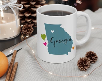 Georgia Coffee Mug, Coffee Cup Gift, Georgia Lover Gift, Georgia Coffee Cup, Georgia Gifts
