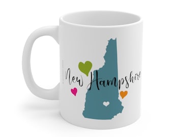 New Hampshire Mug, New Hampshire Lover Gift, New Hampshire Coffee Mug, New Hampshire Gifts