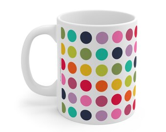 Mug émaillé Vintage - Orange à Pois - Tasse Générique En Bon état