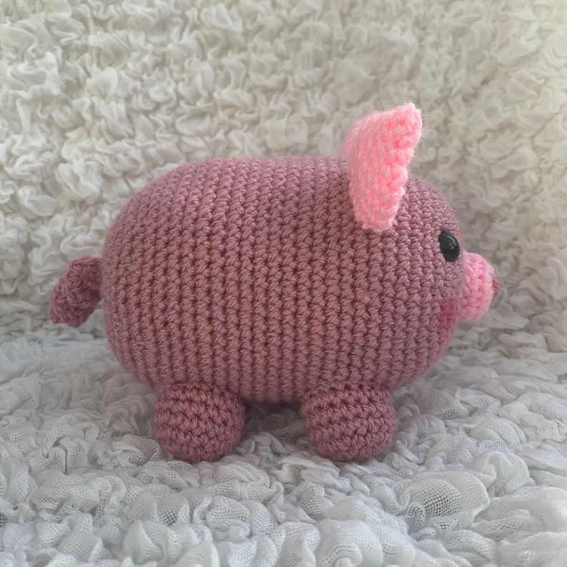 Crochet Pig Teddy Pattern PDF Lulu Piggy Plush Soft Toy Pattern UK US Terms image 6