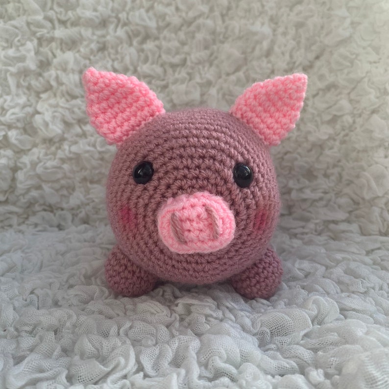 Crochet Pig Teddy Pattern PDF Lulu Piggy Plush Soft Toy Pattern UK US Terms image 4