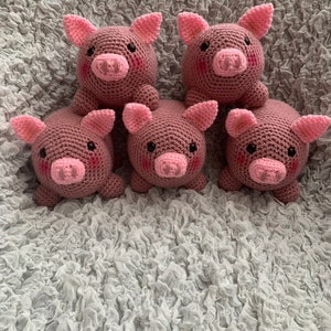 Crochet Pig Teddy Pattern PDF Lulu Piggy Plush Soft Toy Pattern UK US Terms image 9