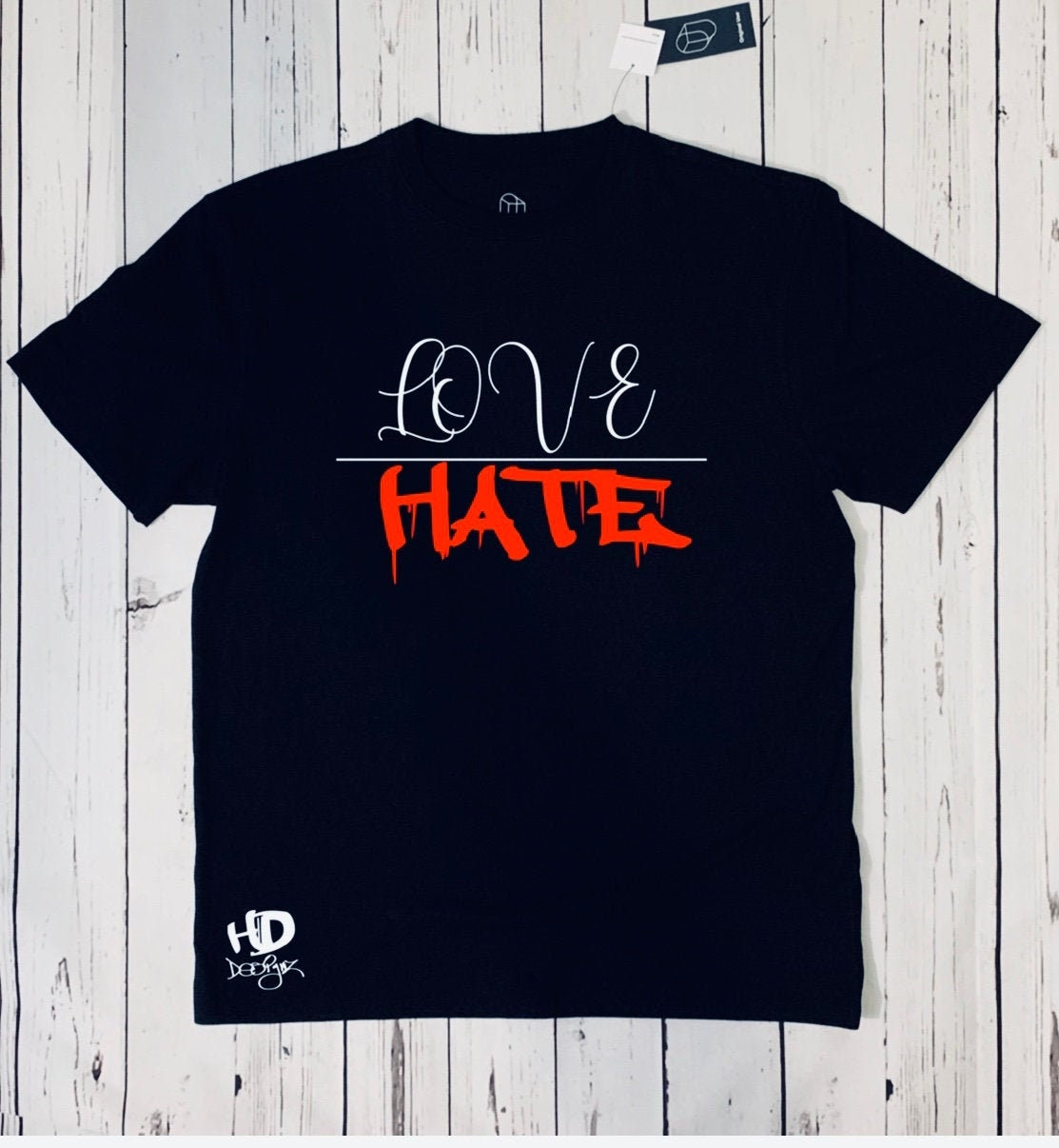 Love & Hate T-shirt Thin Line Between Love And Hate | Etsy - A Thin Line Between Love And Hate Tee