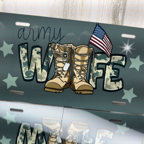 Army Wife Vanity License Plate