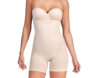 Beautiful Cream Ivory off White Bodysuit Strapless Shaper Teddy