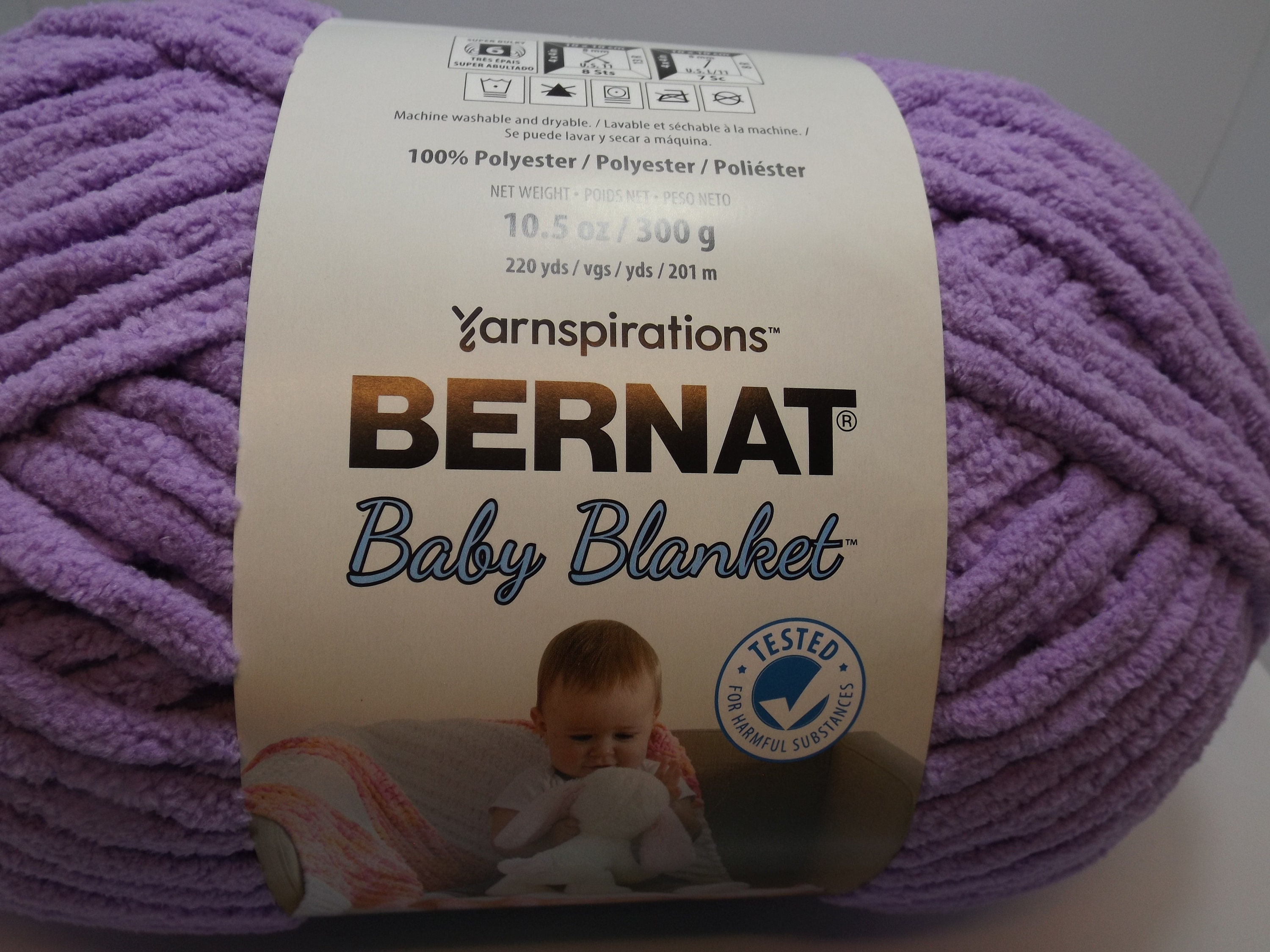 Bernat Baby Blanket Yarn Colour 04310 Baby Lilac 300 Etsy