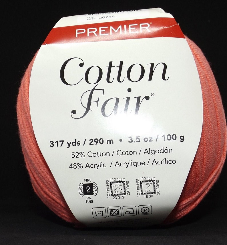 Premier Cotton Fair Cotton/acrylic 100 Grams 317 Yards Etsy