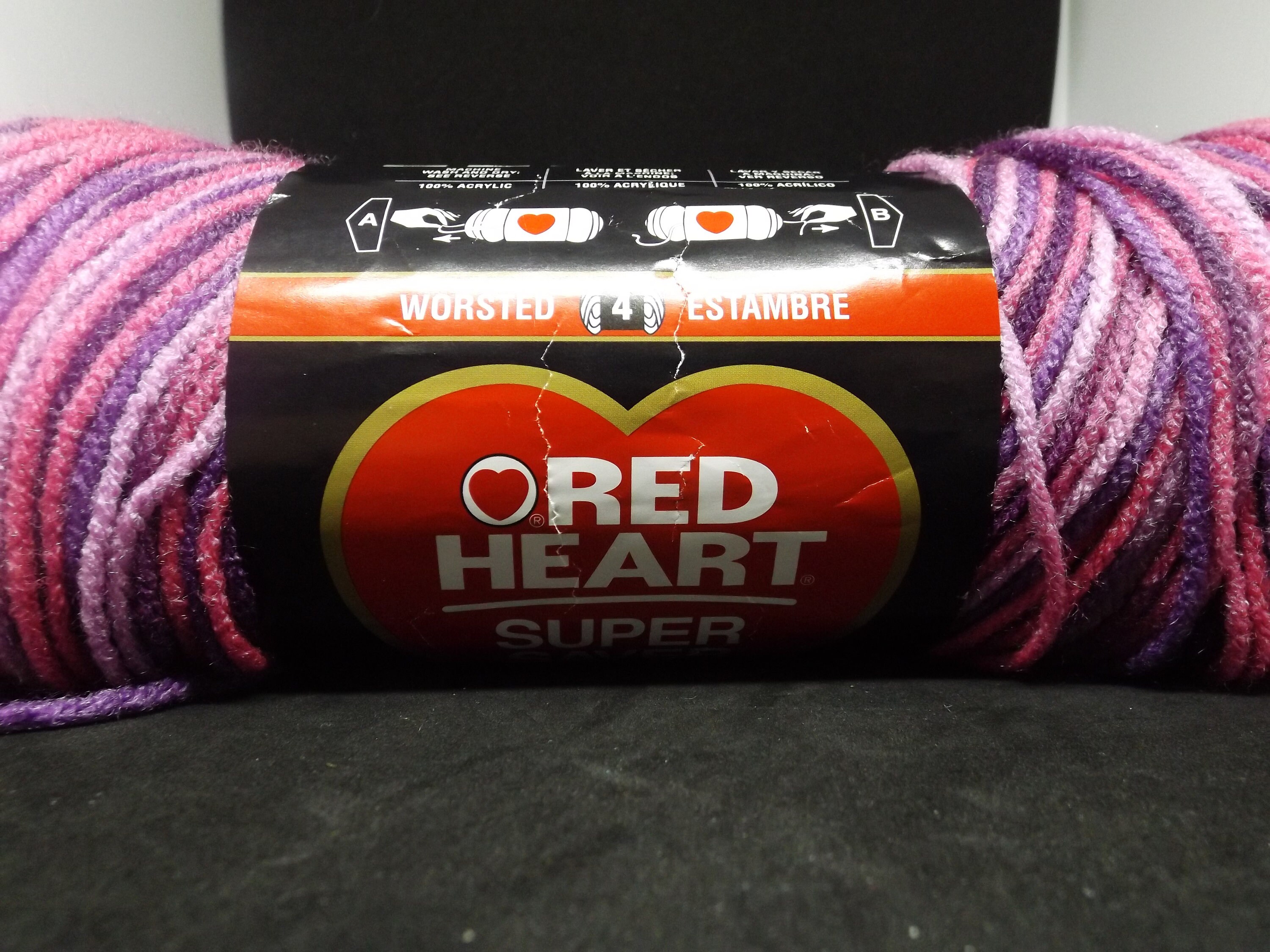 Red Heart Super Saver Variegated Yarn 0940 Plum Pudding 4 Etsy