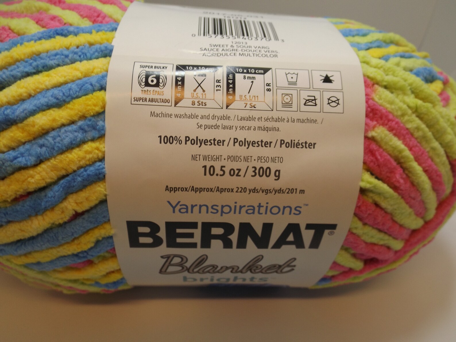 Bernat Blanket Brights Yarn Color 12013 Sweet & Sour Etsy