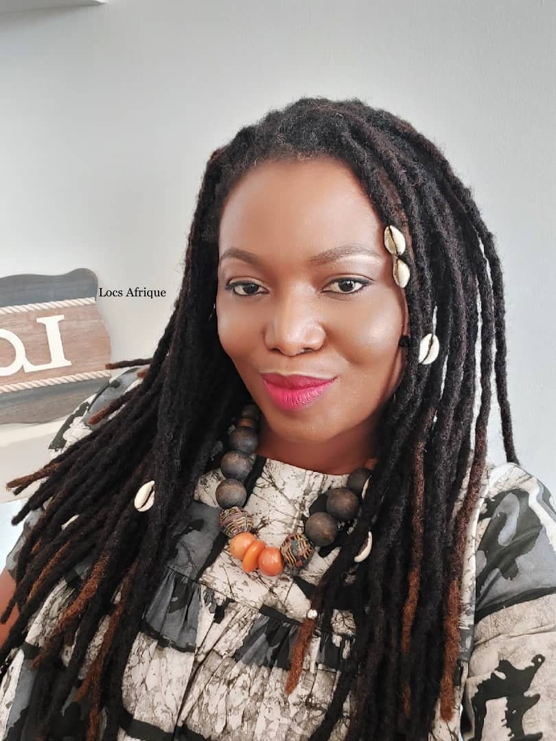 100 Human Hair Loc Extensions Natural Black With Highlights 80 Locs