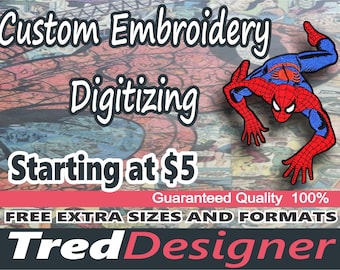 Custom Embroidery Digitizing / Custom Embroidery Pattern/ Custom Digitizing / Embroidery Designs/ Custom Logo Design