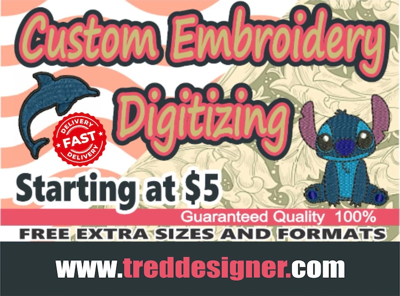 Custom Embroidery Digitizing / Custom Embroidery Pattern/ Custom Digitizing / Embroidery Designs/ Custom Logo Design image 1