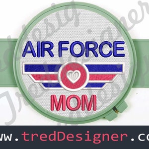 Air Force Mom Embroidery Design