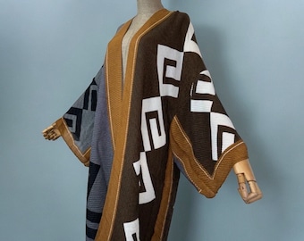 Kimonos, kimono, Pleated cardigan, Abstract cocktail party short robe, Christmas gift, Beach cover up, Long robe, kaftan