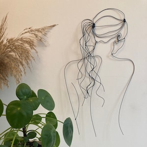 Wire Art Wall Hanging Woman Sculpture , Woman Metal Wall Art, Metal Sculpture, Wall Art, Wire Art Abstract, Christmas Gift, Gift For Her