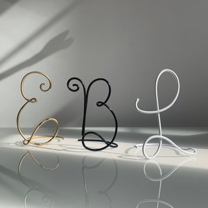 Custom Wire Art Letter, Shelf Decor, Personalized Metal Letter, Wedding Decor, Gold Home Decor, Home Sign Decor, 3D Letter, Unique Gift image 8