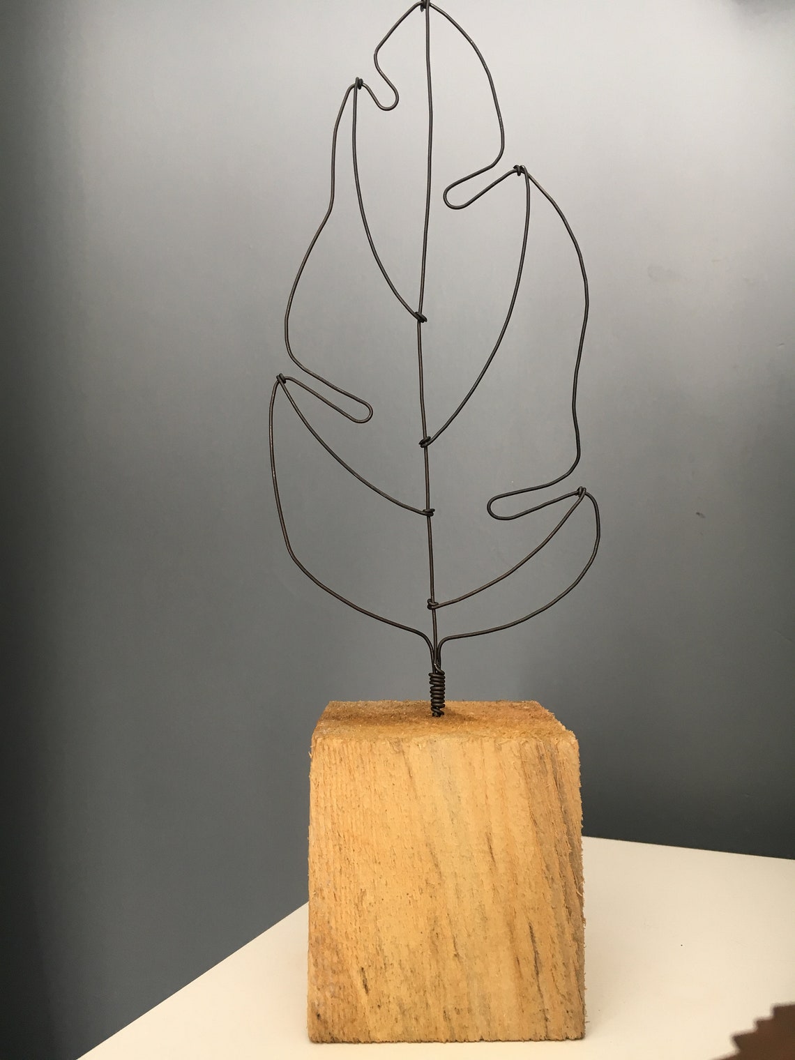Wire Art Leaf Handmade / Tabletop Decor Wire Art Minimalist | Etsy