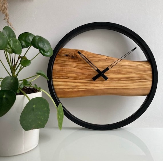 Bike Wall Clock, Farmhouse Wall Clock, Unique Wall Clock, Modern Wall Clock, Olive Wall Clock, Rustic Wall Clock, Large Wall Clock, Wanduhr