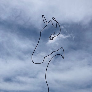 Wire Art Horse Wall Decor, Animal Silhouette Decor, Abstract Wall Art, Wall Hanging, Horse Sculpture