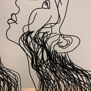 Wire Art Abstract Sculpture Woman Metal Art Office Decor - Etsy