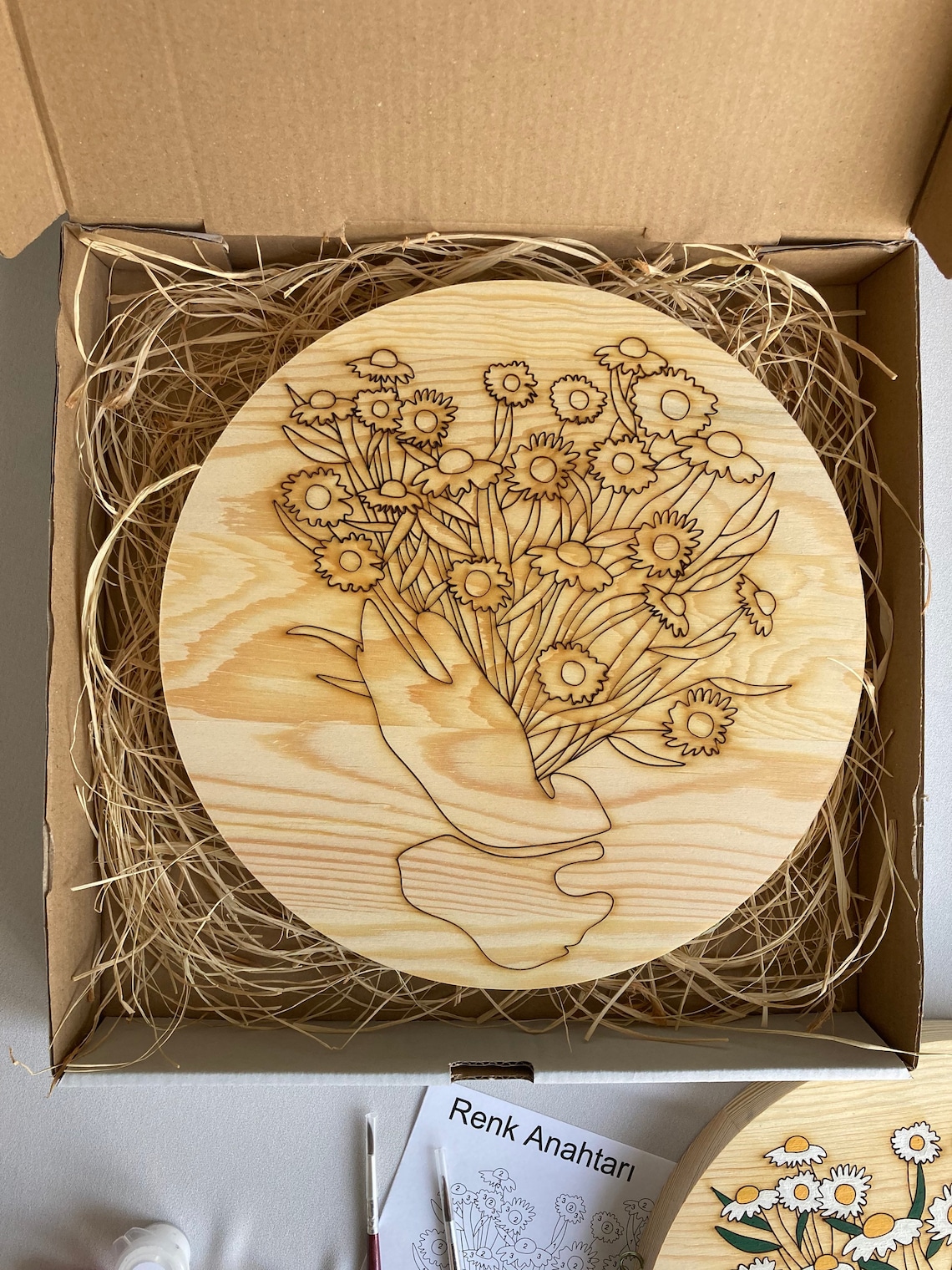 Wood Painting By Number Kit Wood Painting Craft Kit DIY Etsy