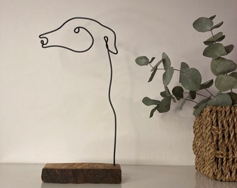 Wire Art Dog /Wire Art Sculpture/Handmade/Abstract/Love/Tabletop Decor Wire Art Minimalist Abstract Style