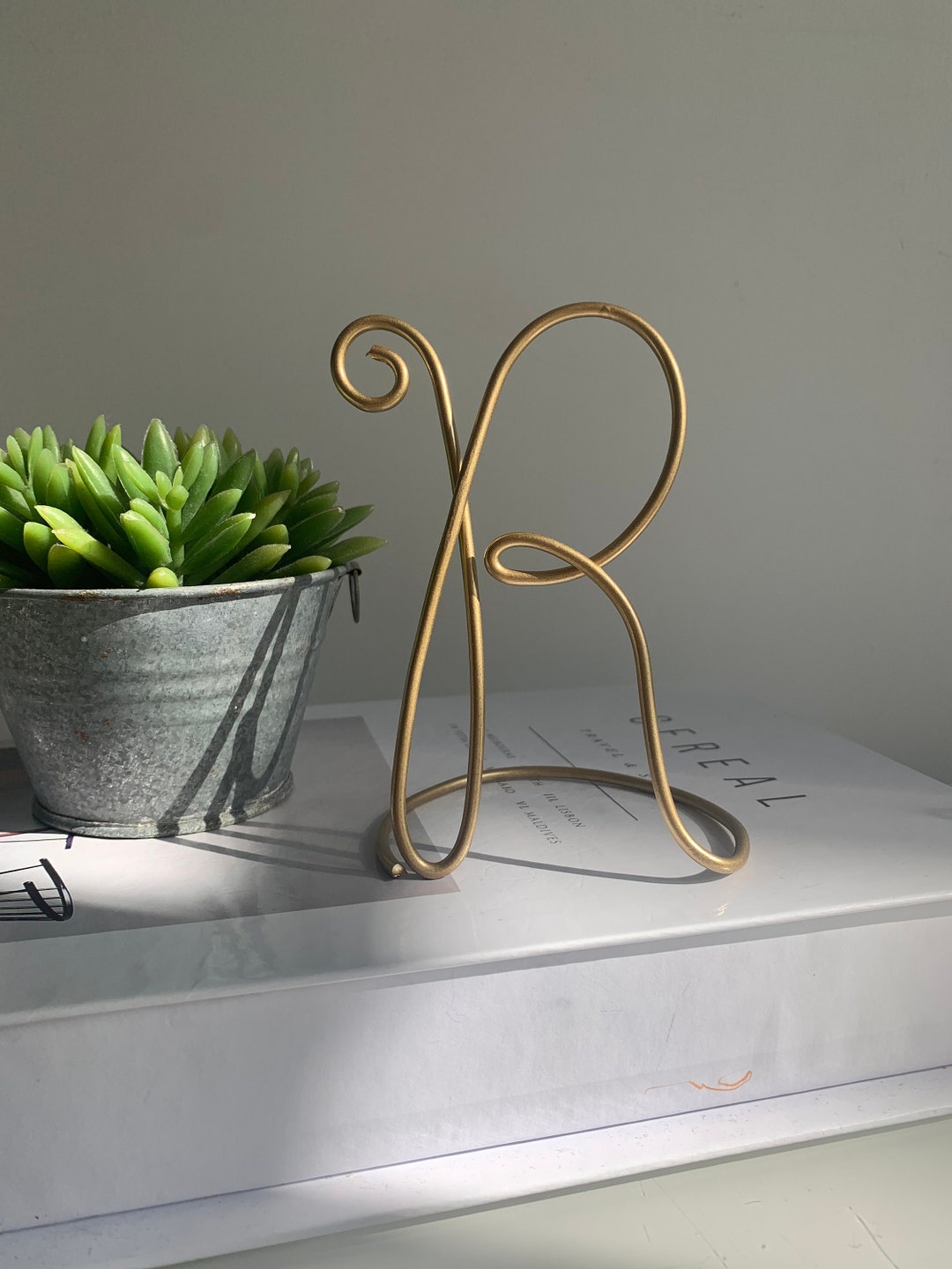 Buy Custom Wire Art Letter, Shelf Decor, Personalized Metal Letter ...