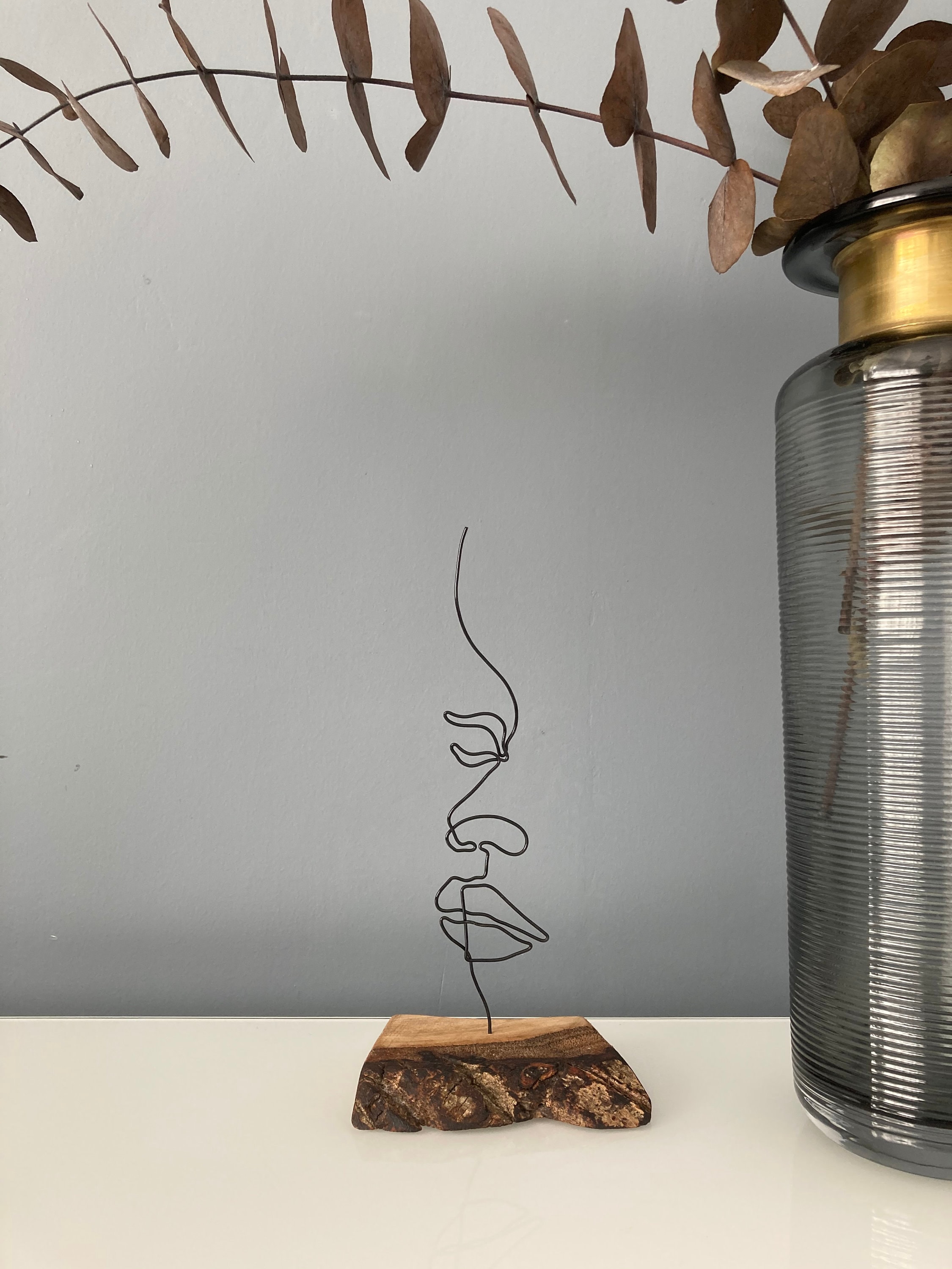 Wire Art Sculpture/handmade/abstract/love/tabletop Decor