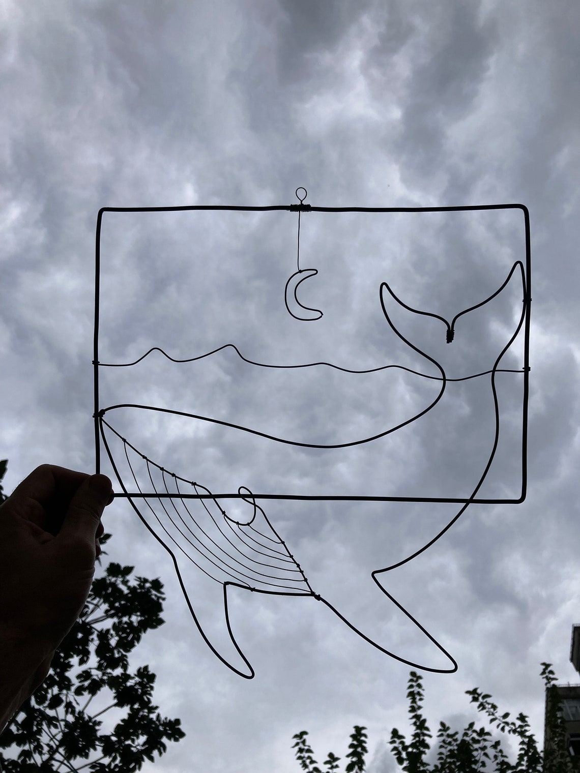 Wire Art Whale Wall Hanging Wire Sculpture of Abstract Metal | Etsy