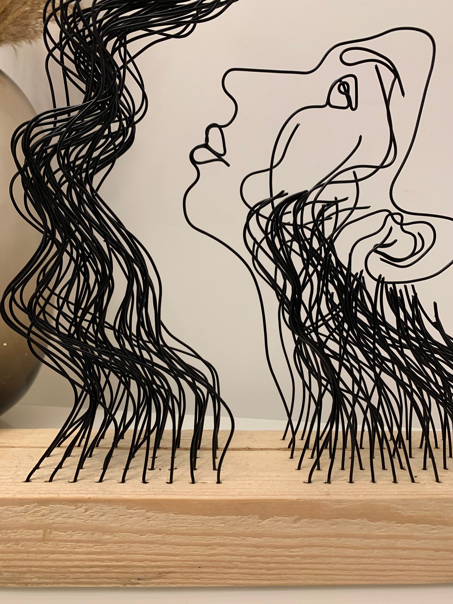 Wire Art Abstract Sculpture Woman Metal Art Office Decor | Etsy