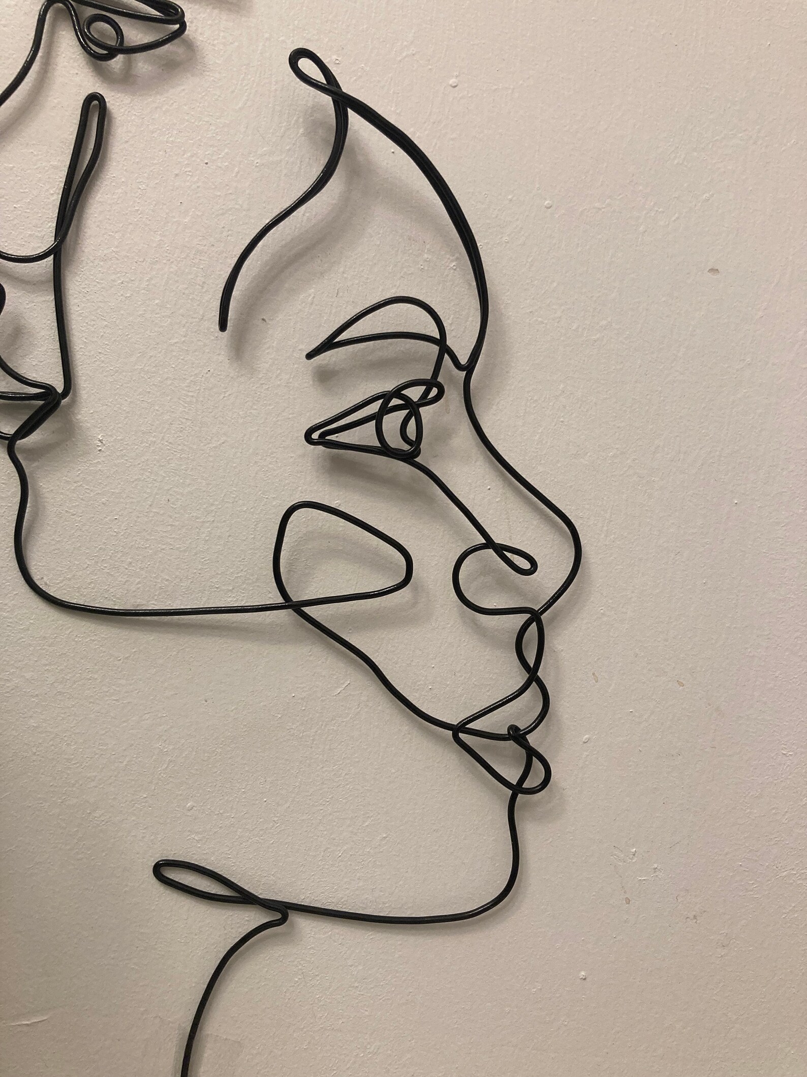 Wire Wall Art Abstract Sculpture Couple Wire Woman Statue - Etsy