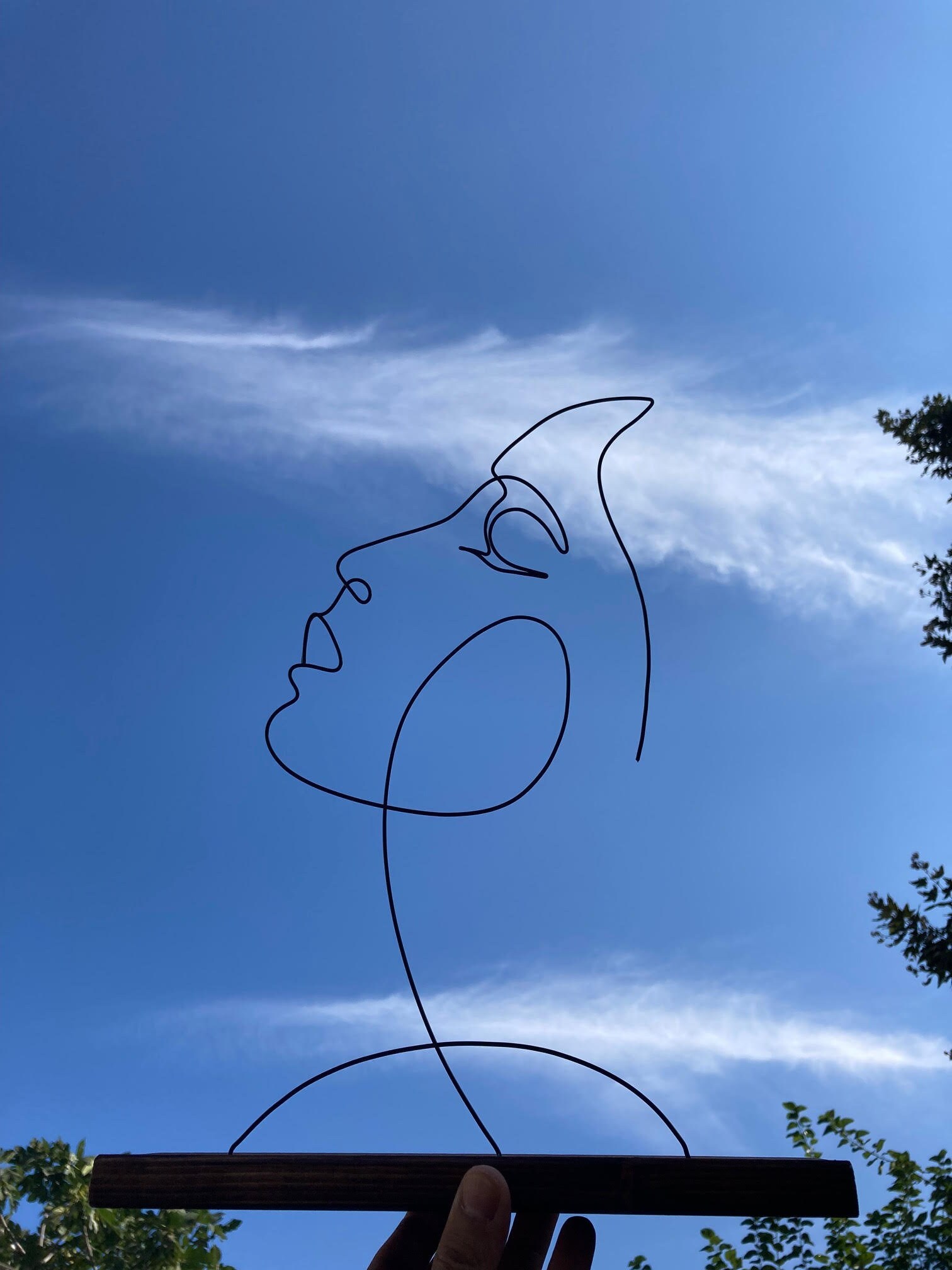 Lady Wire Metal Wall Art main image 1