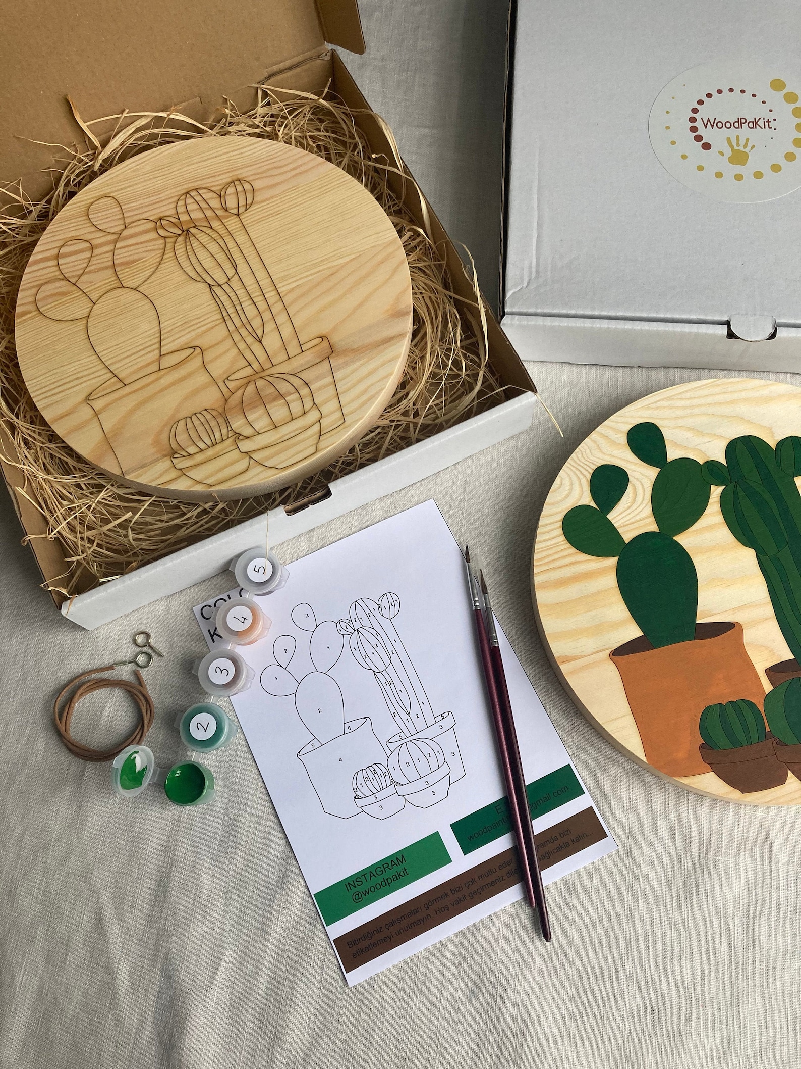 Wood Painting By Number Kit Wood Painting Craft Kit DIY Etsy