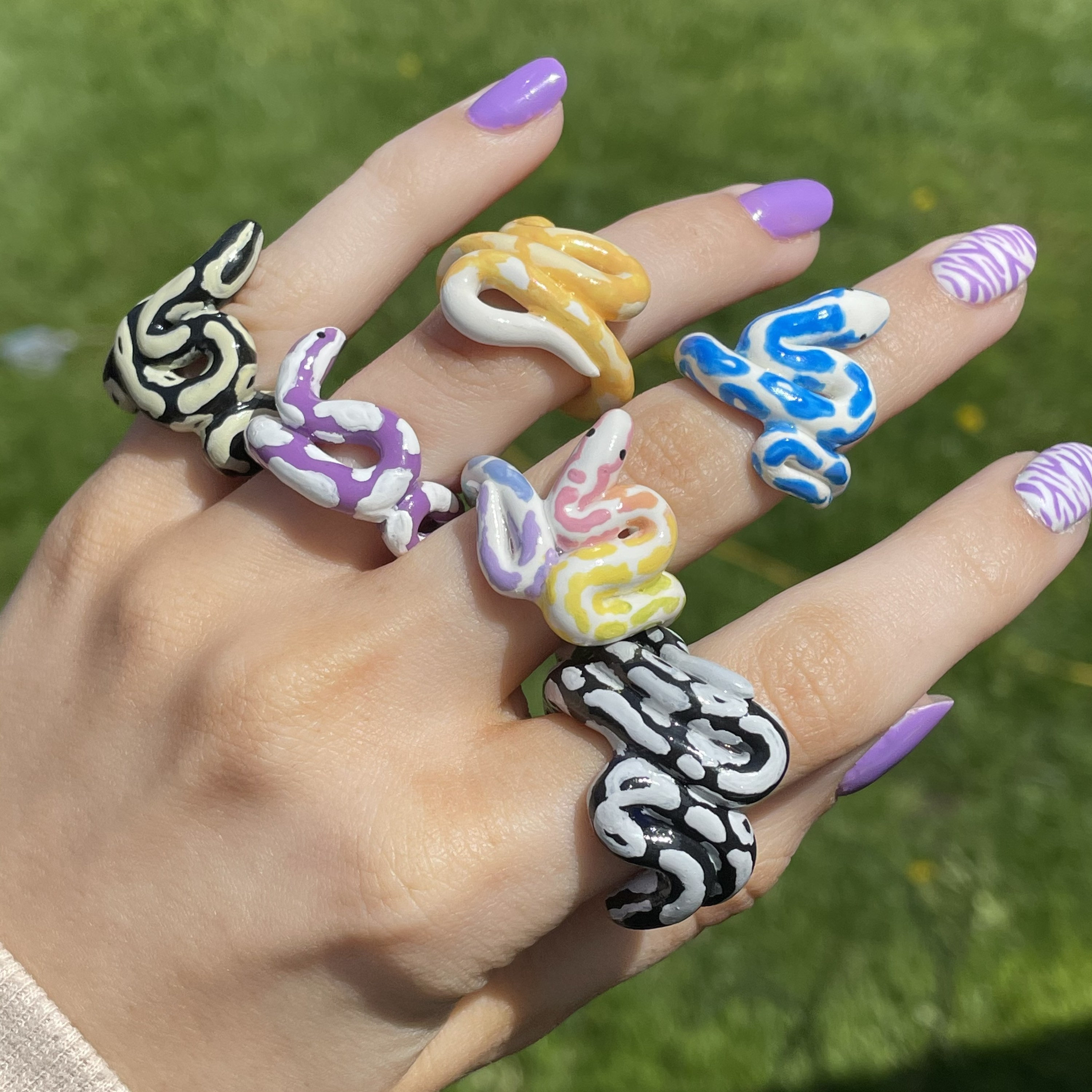 snake rings clay snake ring homemade snake ring statement ring