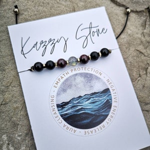 Energy Protection Bracelet / The EMPATH&#39;S ARMOR dainty gem bracelet /  Empath Protection 5G &  EMF Shield / High Vibe Beaded Bracelet