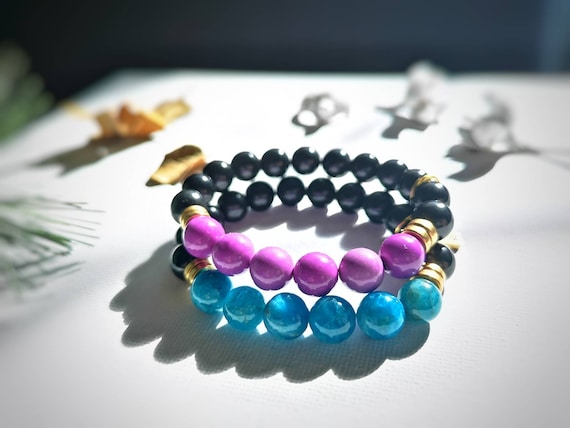 Children's Shungite Bracelet  /  High Grade Russian Shungite / 8mm Mala Bracelet / EMF & Radiation Protection Jewelry