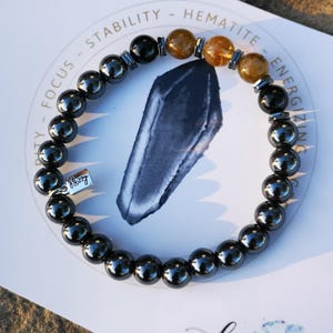 Hematite Bracelet | POWER UP Bracelet | promotes stability and creativity | feel connected to the Earth's energy |