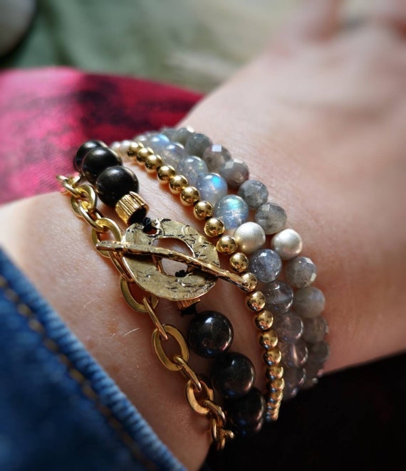 Flashy Labradorite Bracelet SPIRIT GUIDE Bracelet High Grade