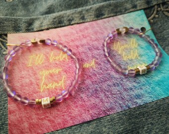 Mommy and Me Personalized Bracelets \ Sisters Bracelets \ Friendship Bracelets \ Bracelet Set \ Initial & Letter Bracelets