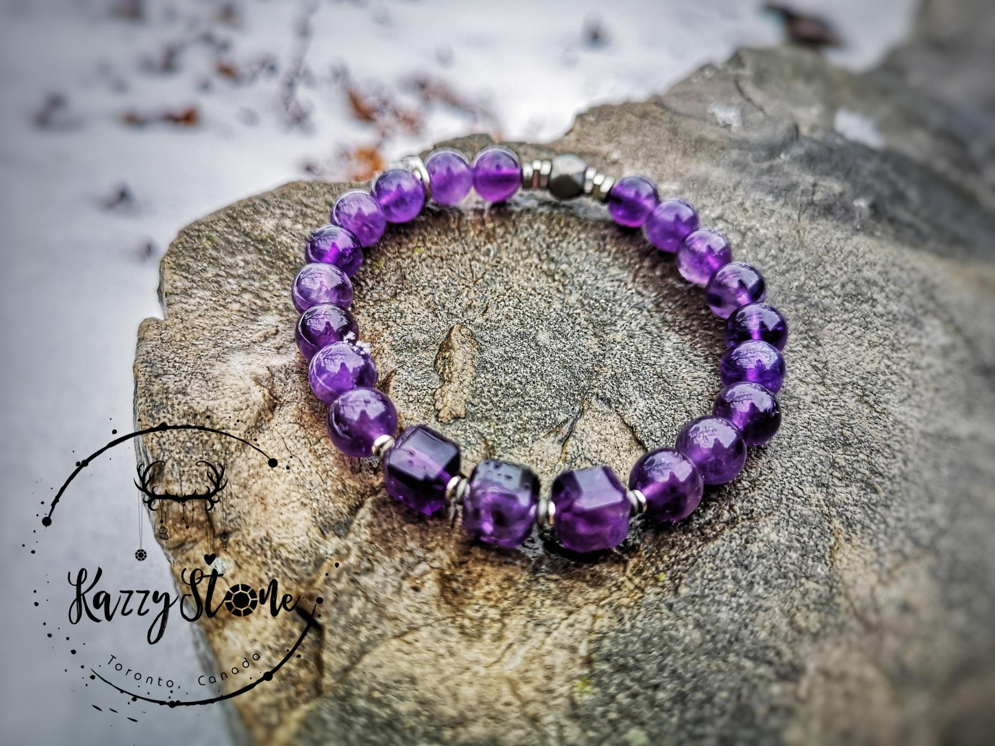 3 pz/set Braccialetto di Ametista Purificante Del Corpo Pietra di Guarigione Naturale Braccialetti Dimagranti Per Gli Uomini Perda di Peso Yoga Medazione Gioielli  36