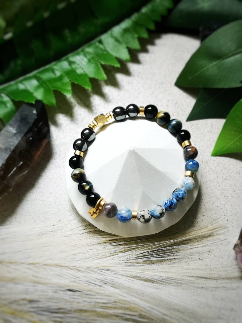 Le bracelet HIGH Vibrations / Bracelet en cristal de haute qualité / Rare Natural K2 & Deep Blue Kyanite / Sadapter aux énergies supérieures image 3