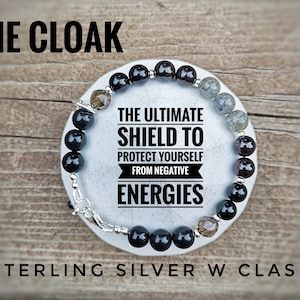 The CLOAK Protection Bracelet / High Quality Crystal Healing Bracelet /  Empath Protection 5G &  EMF Shield / High Vibe Gem Bracelet