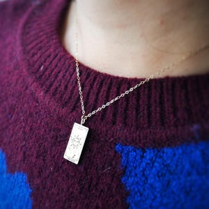 Tarot Karte Halskette ~ 14k gold filled Kette & vergoldeter Anhänger ~ magisches Geschenk ~ Charm Halskette ~